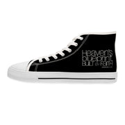 Heavens Blueprint Built by Faith Women's High-Top Sneakers with Text Design
