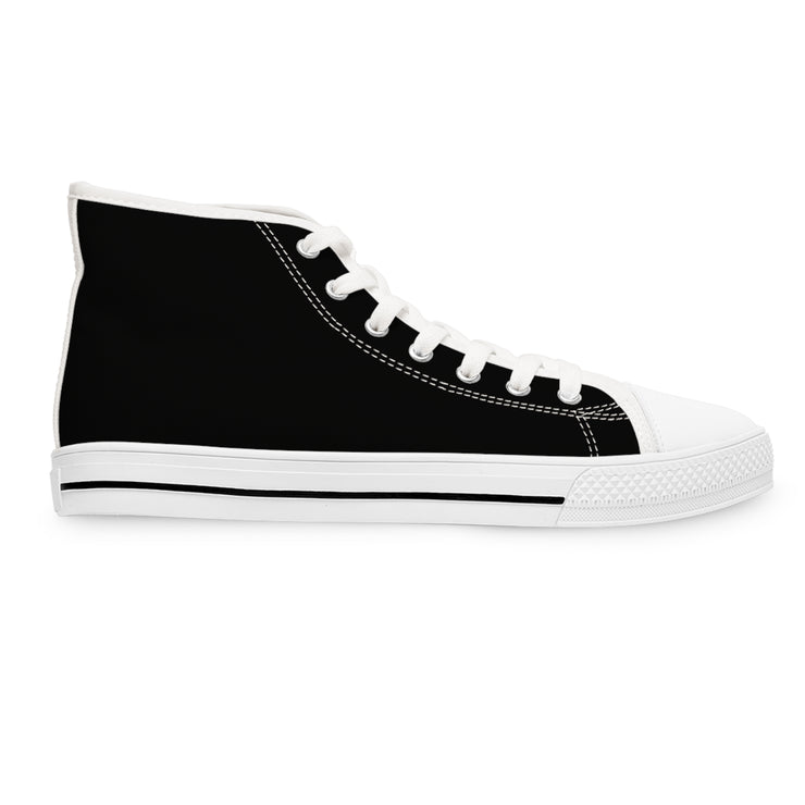 Heavens Blueprint Built by Faith Women's High-Top Sneakers with Text Design
