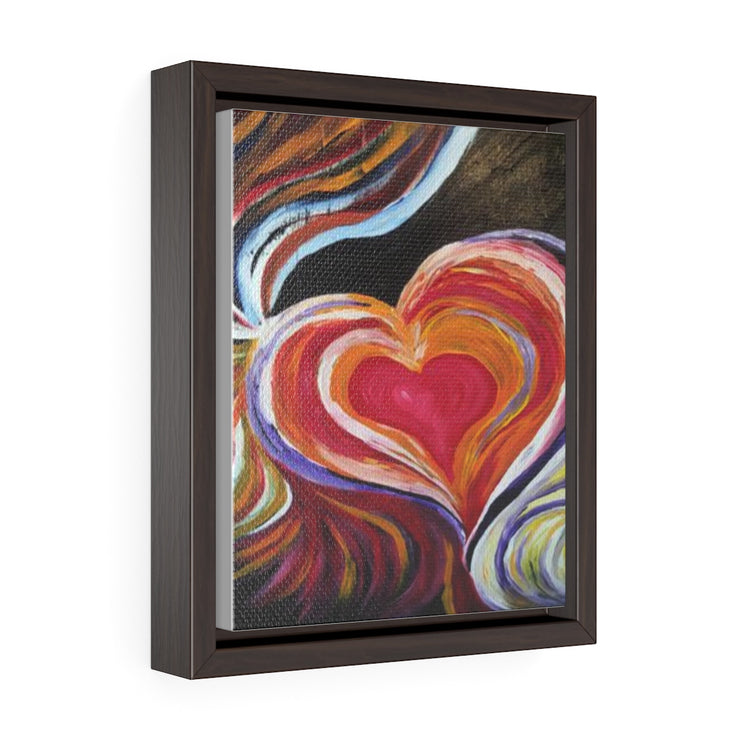 Vertical Framed Premium Gallery Wrap Canvas - Black Love Is . . .