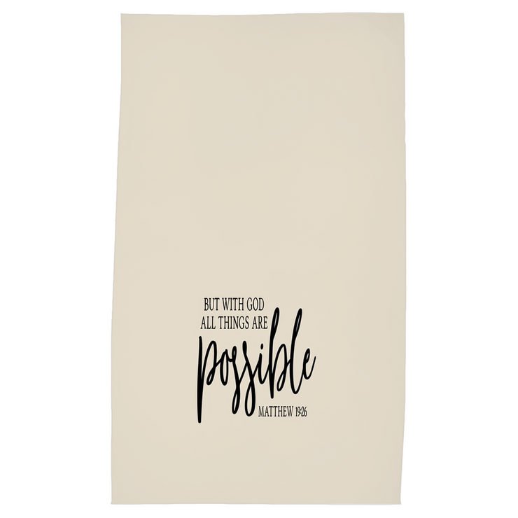 With God All Things are Possible Tea Towels