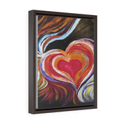 Vertical Framed Premium Gallery Wrap Canvas - Black Love Is . . .