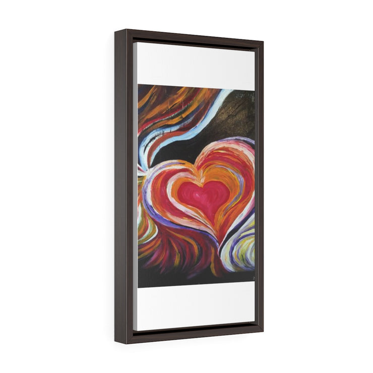 Vertical Framed Premium Gallery Wrap Canvas - Black Love Is . . .