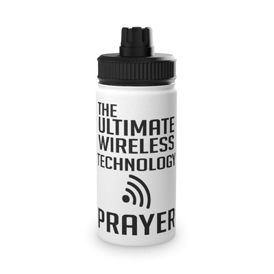 The Ultimate Wireless Technology - Prayer - Stainless Steel Water Bottle, Sports Lid