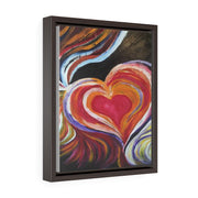 Vertical Framed Premium Gallery Wrap Canvas - Black Love Is . . .