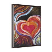 Vertical Framed Premium Gallery Wrap Canvas - Black Love Is . . .