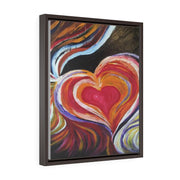 Vertical Framed Premium Gallery Wrap Canvas - Black Love Is . . .