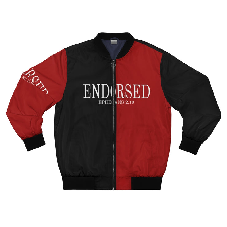Unisex Bomber Jacket - Endorsed Red and Black